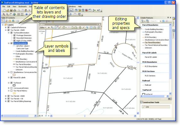 Ejemplo de documento de ArcMap