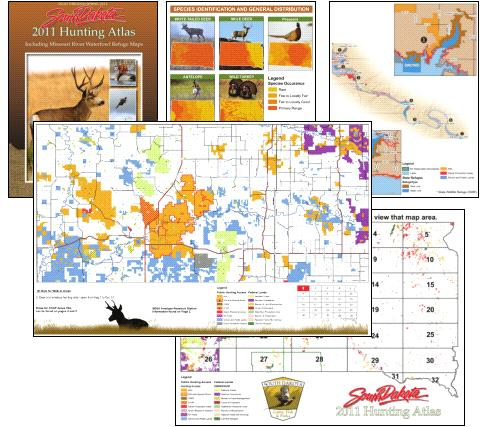 Páginas del South Dakota 2011 Public Hunting Atlas