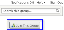 Кнопка ''Присоединиться к этой группе'' (Join This Group)