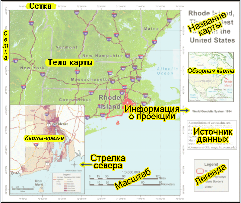 Элементы карты