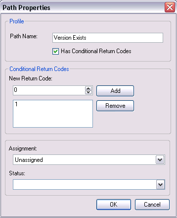 Path Properties dialog box