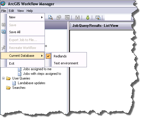 Workflow Manager File Menu