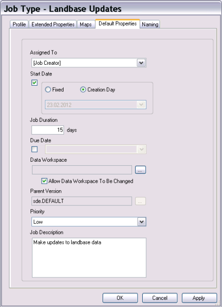 Default Properties
