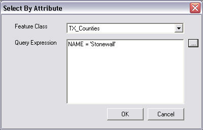 AOI Select by Attribute dialog