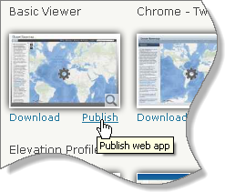 Der Link zum Veröffentlichen der Basic Viewer-Vorlage