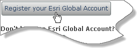 Die Schaltfläche "Esri Global Account registrieren"