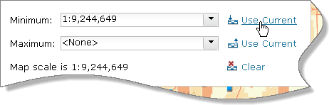 Der Mindestmaßstab wird auf 9.244.649 eingestellt, ein maximaler Maßstab existiert nicht.