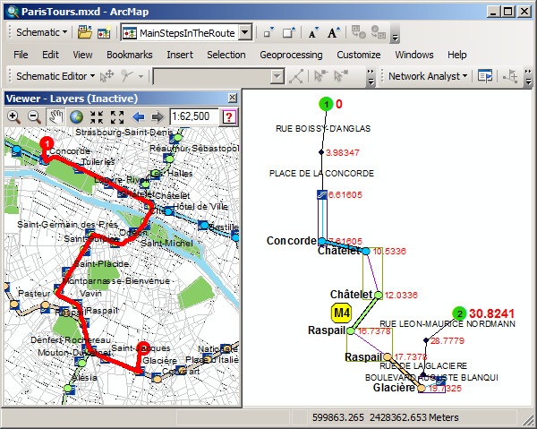 Building diagrams from solved network analysis layers