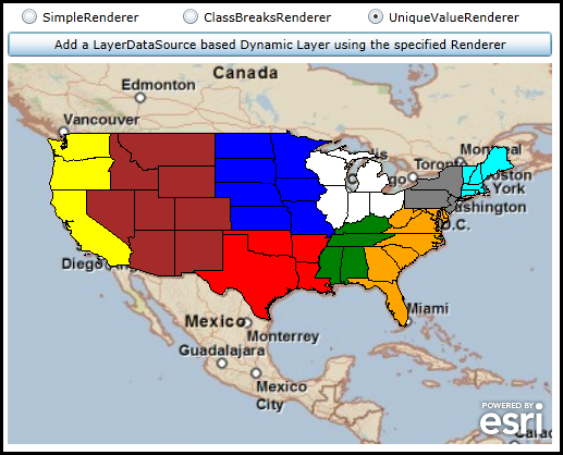 Creating a Dynamic Layer from a 'Workspace Type' of Shapefile using various Rendering options.