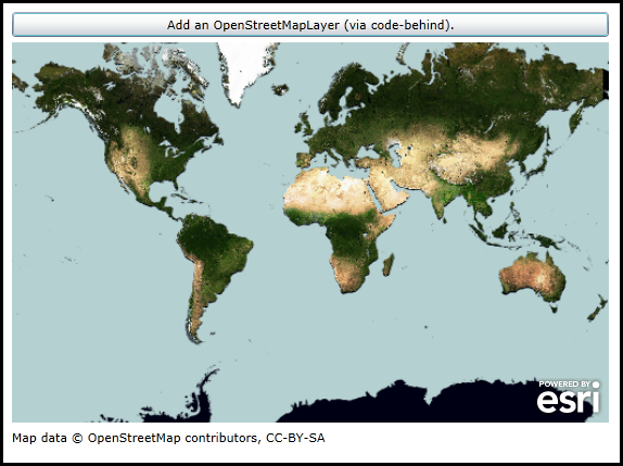 Example of loading an OpenStreetMapLayer via code-behind.