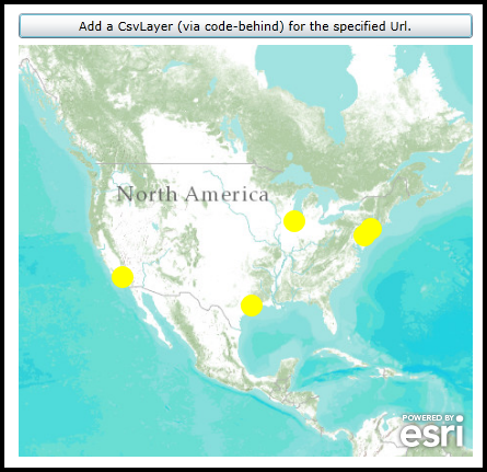 Adding a CsvLayer via the .SetSource Method to a Map.