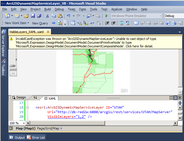 Visual Studio interger array XAML limitation issue.