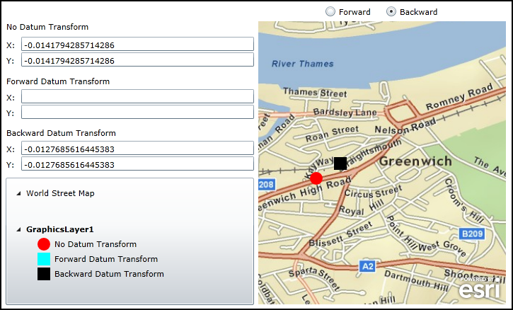Using the GeometryService.ProjectAsync Method to perform DatumTransforms.
