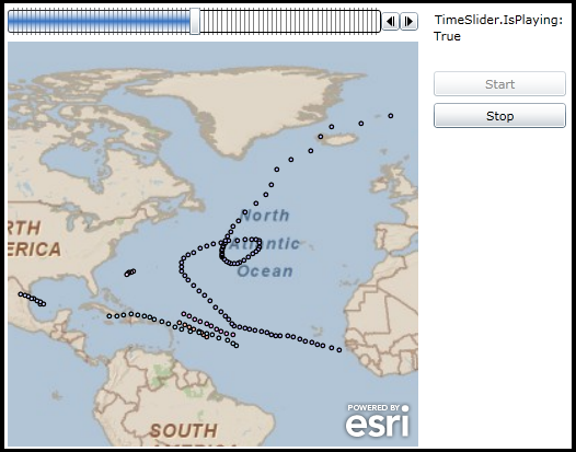 Demonstrating the TimeSlider.IsPlaying Property.