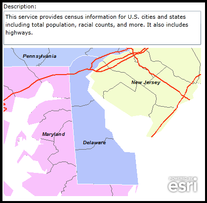 Showing the Description of an ArcGISDynamicMapServiceLayer.