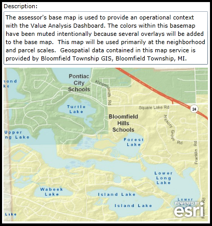 Showing the Description of an ArcGISTiledMapServiceLayer.