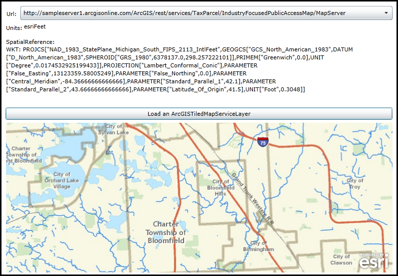 Discovering the Units of an ArcGISTiledMapServiceLayer.