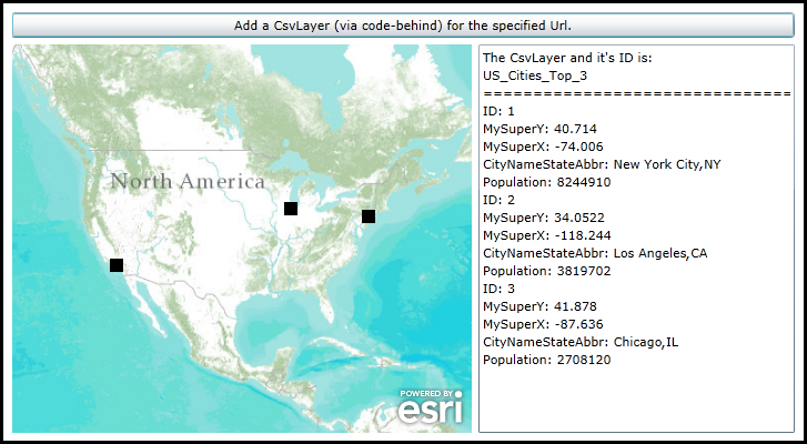 Adding a CSV layer and displaying its attribute information.