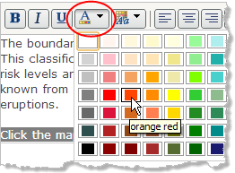 Paleta de color de segundo plano