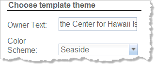 Nueva configuración para el texto del propietario y el esquema de color