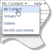Una lista de opciones se muestra debajo de Mi contenido