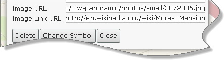 Cuadros Image URL e Image Link URL en la ventana emergente