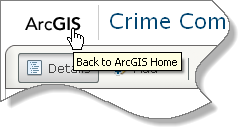 Desplace el puntero sobre el vínculo para volver a la página de inicio de ArcGIS