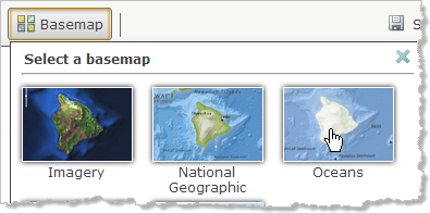 Mapas base de la organización disponibles como imágenes en miniatura
