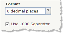 Format numérique du champ ELEVATION réglé à 0 décimales