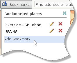 Опция "Добавить закладку" в выпадающем списке меню "Закладки" (Bookmarks)