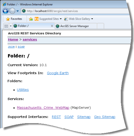 Каталог сервисов ArcGIS REST