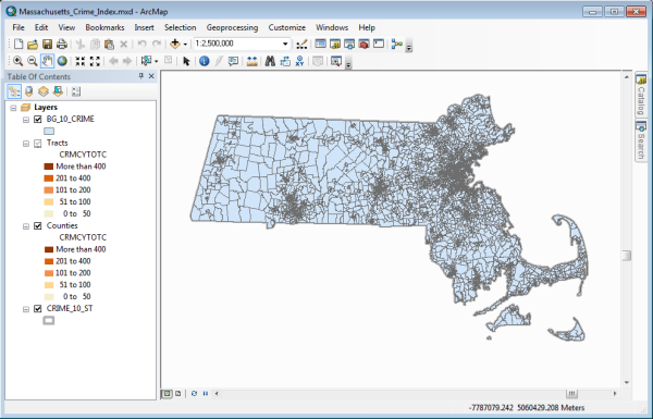 Распакованный документ-карта в ArcMap