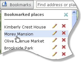 Здание Morey Mansion выделено в списке закладок