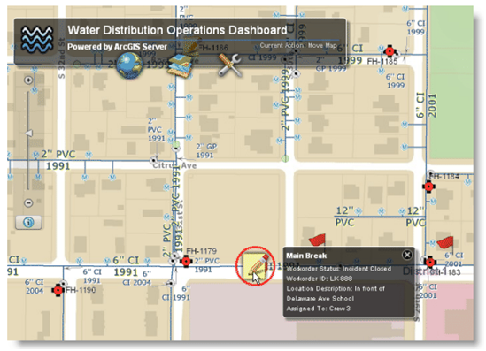 一些 ArcGIS 地图可用作操作仪表盘,将状态信息传达给整个工作团队,使每个人都能够了解最新情况 一些 ArcGIS 地图可用作操作仪表盘,将状态信息传达给整个工作团队,使每个人都能够了解最新情况