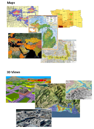 2D 和 3D 地图示例