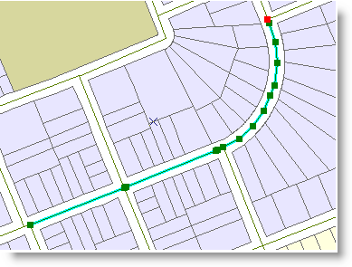 添加的各个折点用于表示道路中心线的形状