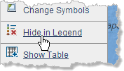 图层快捷菜单上的“在图例中隐藏”命令